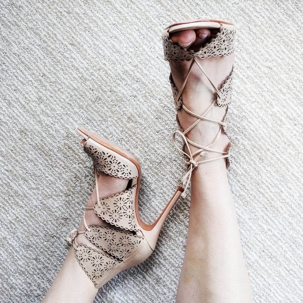 Schutz Lace-Up Heels